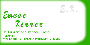 emese kirrer business card